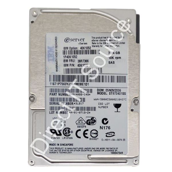 Seagate 9Y4066-149 - 73.4GB 10K SAS 3.0Gbps  2.5" 8MB Cache Hard Drive