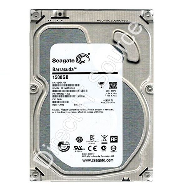 Seagate 9YN16G-306 - 1.5TB 7.2K SATA 6.0Gbps 3.5" 64MB Cache Hard Drive