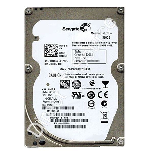 Seagate 9ZV142-030 - 320GB 7.2K SATA 3.0Gbps 2.5" 16MB Cache Hard Drive