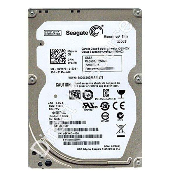 Seagate 9ZV14C-030 - 250GB 7.2K SATA 3.0Gbps 2.5" 16MB Cache Hard Drive