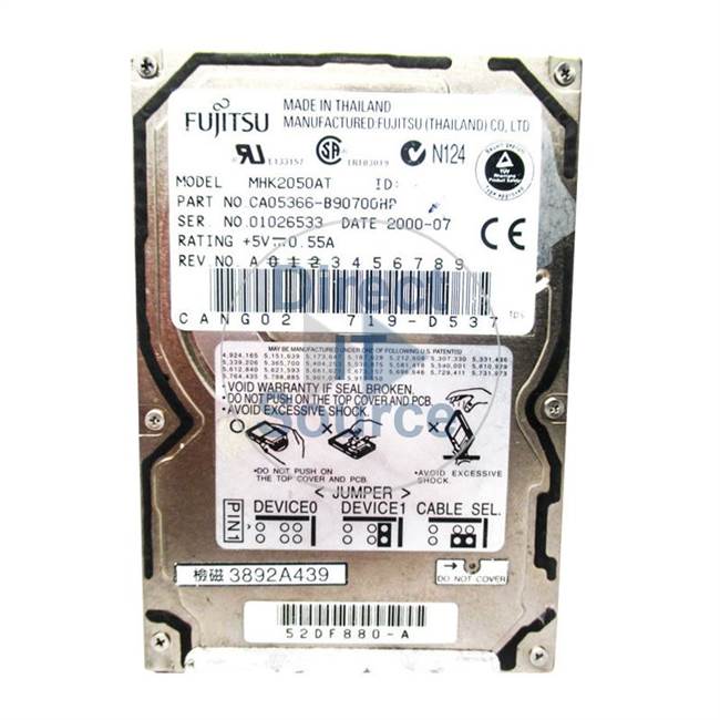A25336-B70204BA Fujitsu - 5GB 4.2K IDE Cache Hard Drive