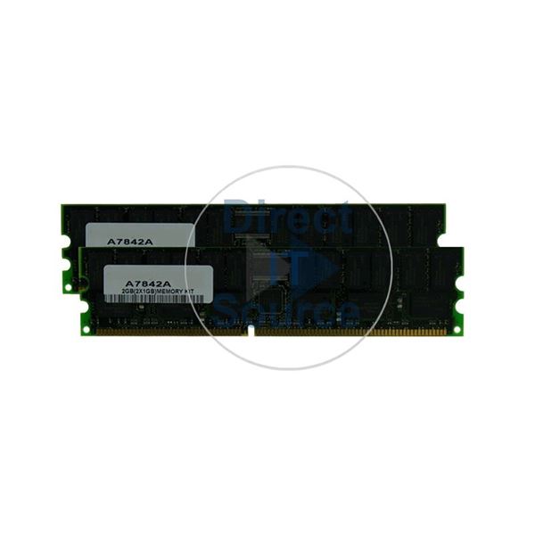 HP A7842A - 2GB 2x1GB DDR PC-2100 ECC Memory