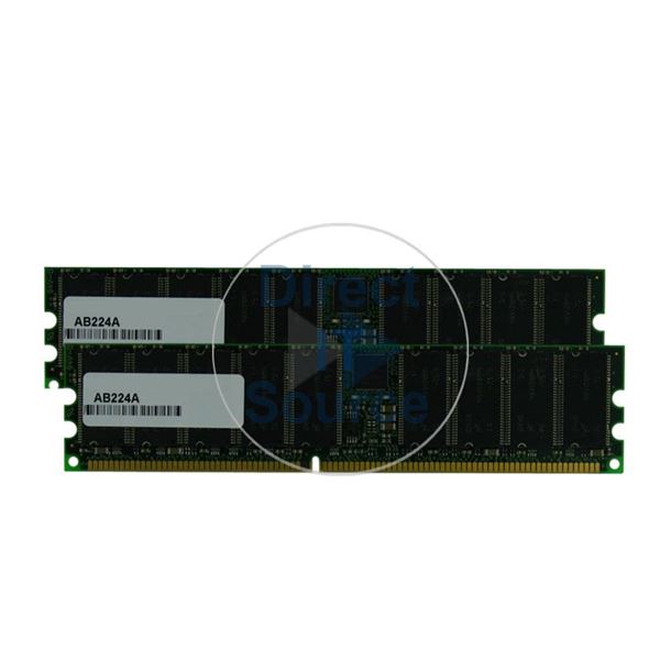 HP AB224A - 4GB 2x2GB DDR PC-2100 ECC Registered 184-Pins Memory