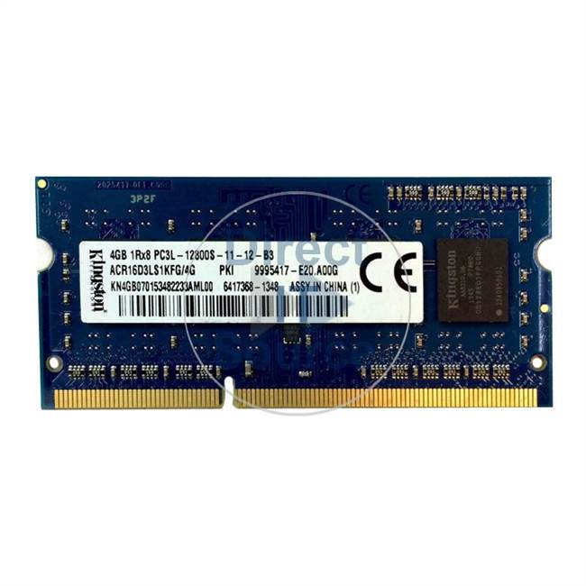 Kingston ACR16D3LS1KFG/4G - 4GB DDR3 PC3-12800 Non-ECC Unbuffered 204-Pins Memory