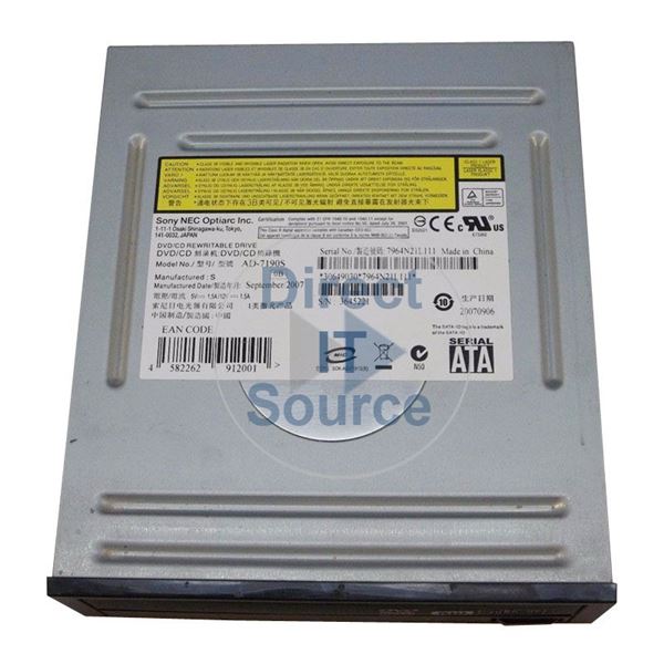 Sony AD-7190S - SATA DVD-RW Dual Layer Optical Drive