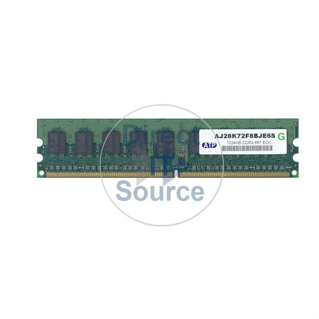 ATP Electronics AJ28K72F8BJE6S - 1GB DDR2 PC2-5300 ECC Unbuffered 240-Pins Memory