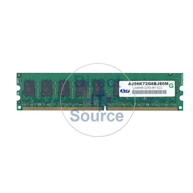 ATP Electronics AJ56K72G8BJE6M - 2GB DDR2 PC2-5300 ECC Unbuffered 240-Pins Memory