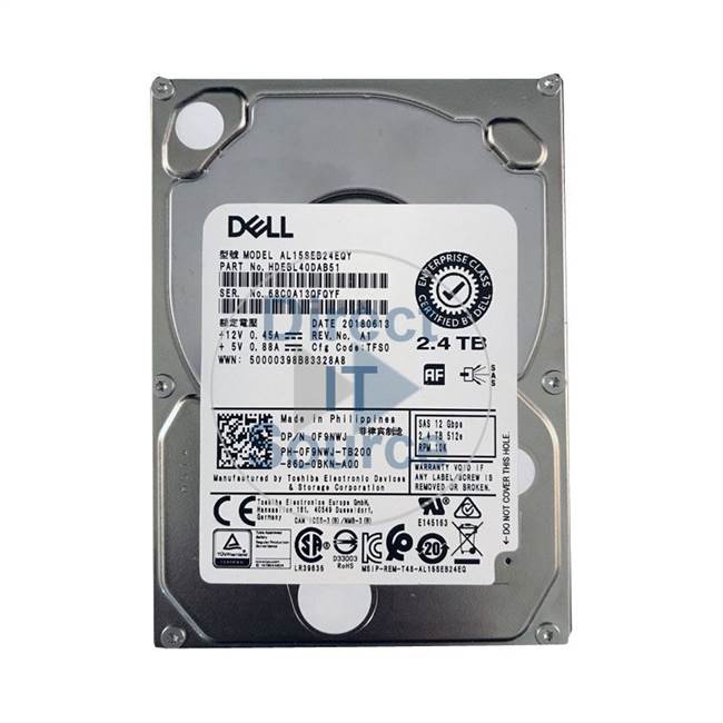 Dell AL15SEB24EQY - 2.4TB 10K SAS 2.5Inch Cache Hard Drive