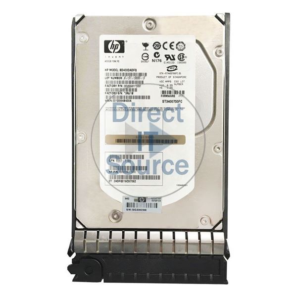 HP BD400DADFQ - 400GB 10K Fibre Channel 3.5" Hard Drive