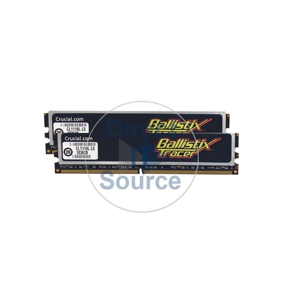 Crucial BL25664AL80A.16FE5 - 4GB 2x2GB DDR2 PC2-6400 Non-ECC Unbuffered 240-Pins Memory