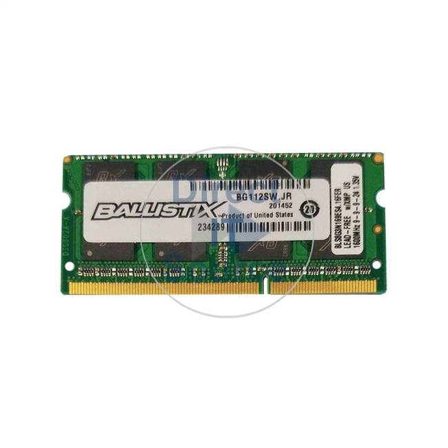 Crucial BLS8G3N169ES4.16FER - 8GB DDR3 PC3-12800 Non-ECC Unbuffered 204-Pins Memory