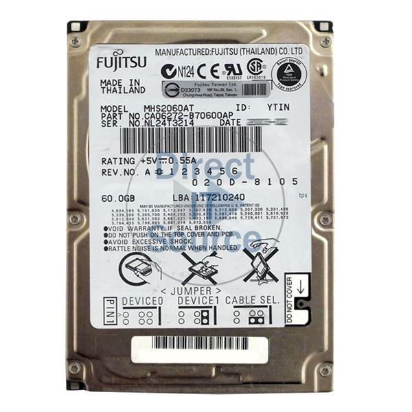 Fujitsu CA06272-B70600AP - 60GB 4.2K IDE 2.5" 2MB Cache Hard Drive