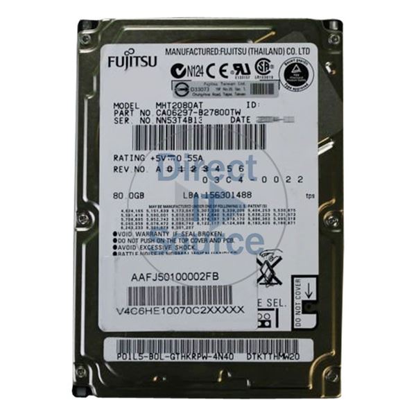 Fujitsu CA06297-B27800TW - 80GB 4.2K IDE 2.5" 8MB Cache Hard Drive