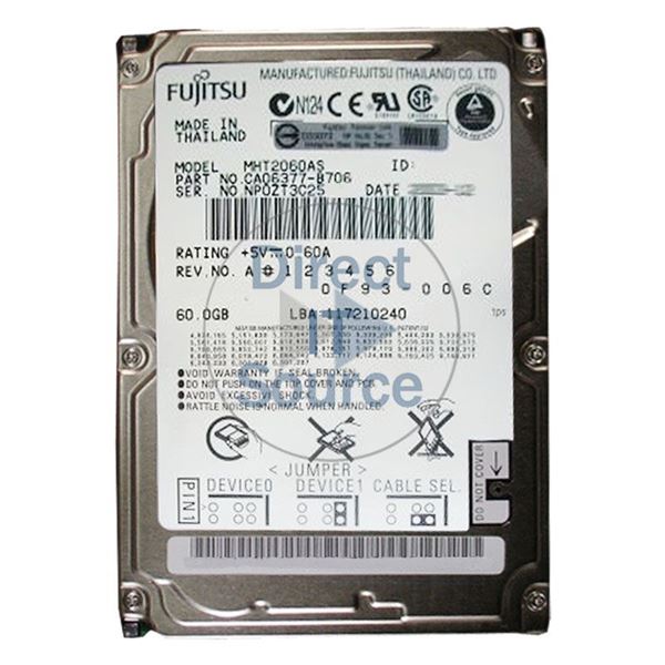 Fujitsu CA06377-B706 - 60GB 5.4K IDE 2.5" 8MB Cache Hard Drive
