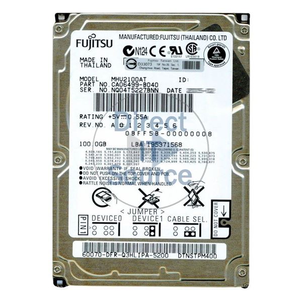 Fujitsu CA06499-B040 - 100GB 4.2K ATA/100 2.5" 8MB Cache Hard Drive