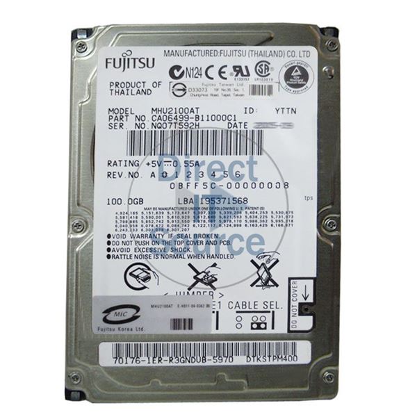 Fujitsu CA06499-B11000C1 - 100GB 4.2K ATA/100 2.5" 8MB Cache Hard Drive