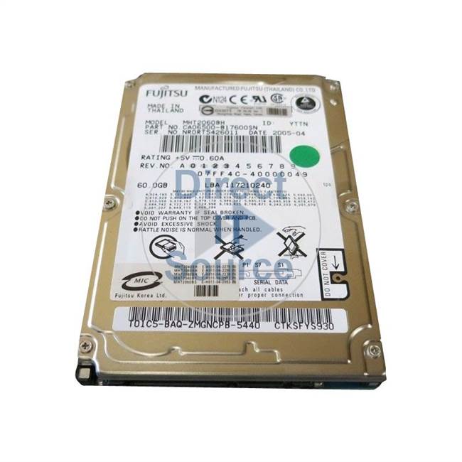 Hitachi CA06500-B17600SN - 60GB 5.4K SAS 2.5" Hard Drive