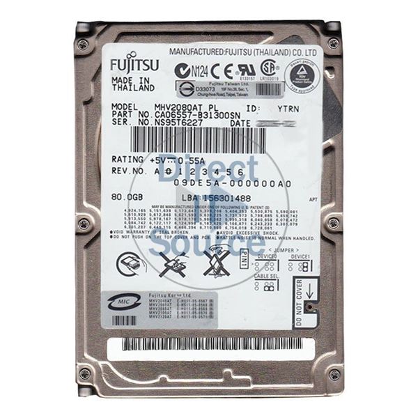 Fujitsu CA06557-B31300SN - 80GB 4.2K IDE 2.5" 8MB Cache Hard Drive