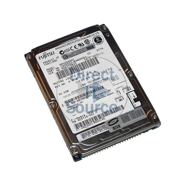 Fujitsu CA06557-B34000C1 - 40GB 5.4K IDE 2.5" 8MB Cache Hard Drive