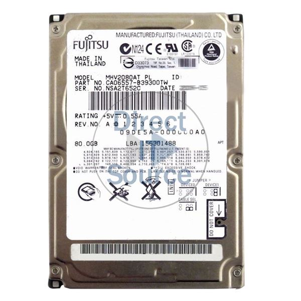 Fujitsu CA06557-B39300TW - 80GB 4.2K IDE 2.5" 8MB Cache Hard Drive