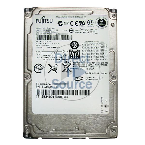 Fujitsu CA06672-B25600C1 - 120GB 5.4K SATA 1.5Gbps 2.5" 8MB Cache Hard Drive