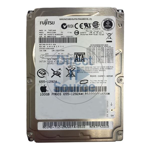 Fujitsu CA06672-B38500AP - 100GB 5.4K SATA 1.5Gbps 2.5" 8MB Cache Hard Drive