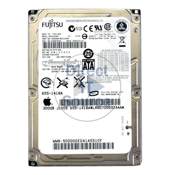 Fujitsu CA06846-B22100AP - 300GB 4.2K SATA 1.5Gbps 2.5" 8MB Cache Hard Drive