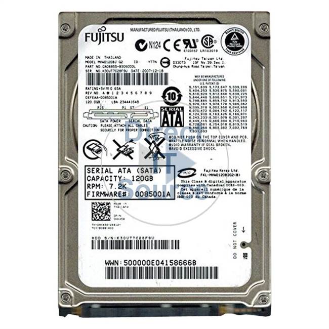 CA06855-B30600DL Fujitsu - 120GB 7.2K SATA 2.5" Cache Hard Drive