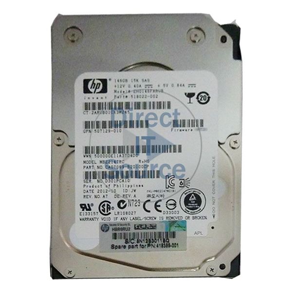 Fujitsu CA07069-B20100CP - 146GB 15K SAS 6.0Gbps 2.5" 16MB Cache Hard Drive