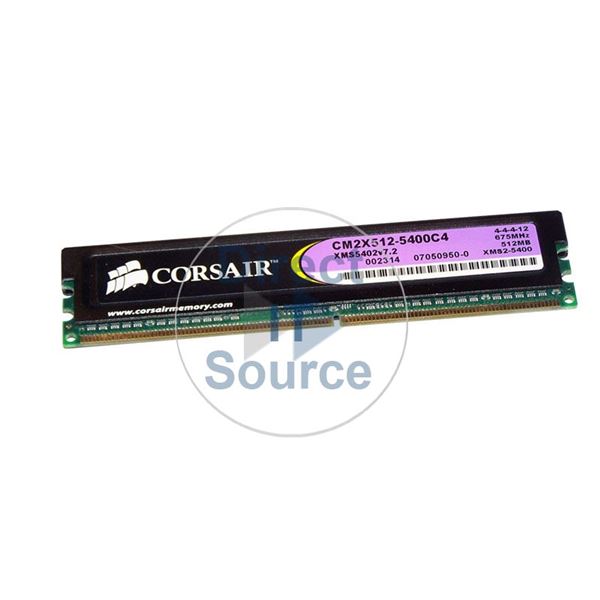 Corsair CM2X512-5400C4 - 512MB DDR2 PC2-5400 Non-ECC Unbuffered 240-Pins Memory
