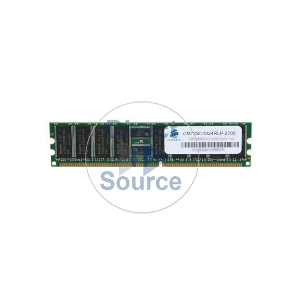 Corsair CM72SD1024RLP-2700 - 1GB DDR PC-2700 ECC Registered 184-Pins Memory