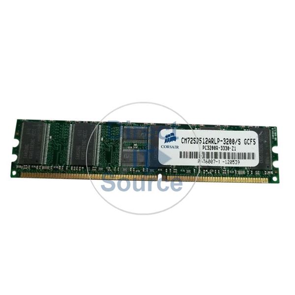 Corsair CM72SD512ARLP-3200/S - 512MB DDR PC-3200 ECC Registered 184-Pins Memory