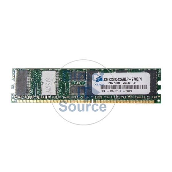 Corsair CM72SD512RLP-2700/N - 512MB DDR PC-2700 ECC Registered Memory