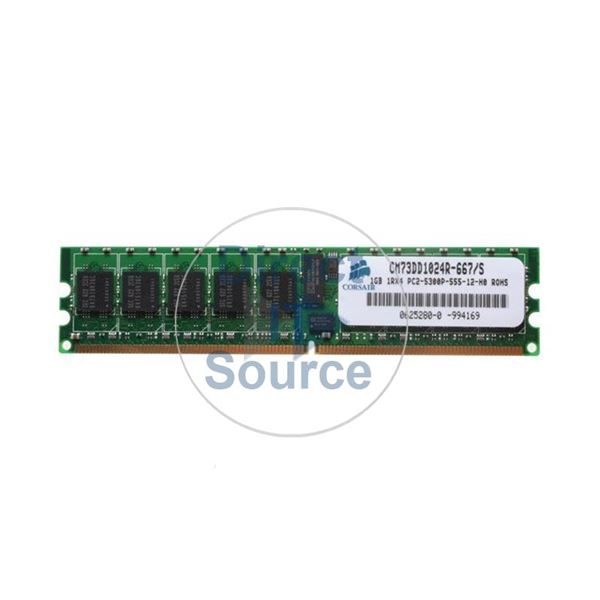 Corsair CM73DD1024R-667 - 1GB DDR2 PC2-5300 ECC Registered 240-Pins Memory