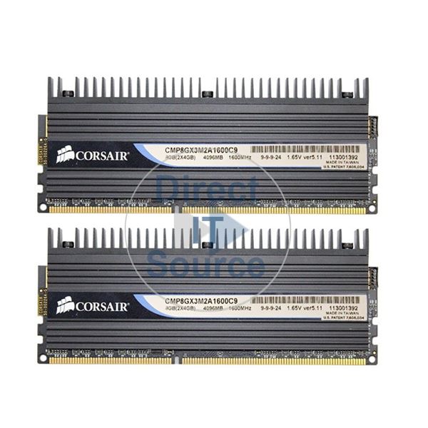 Corsair CMP8GX3M2A1600C9 - 8GB 2x4GB DDR3 PC3-12800 240-Pins Memory