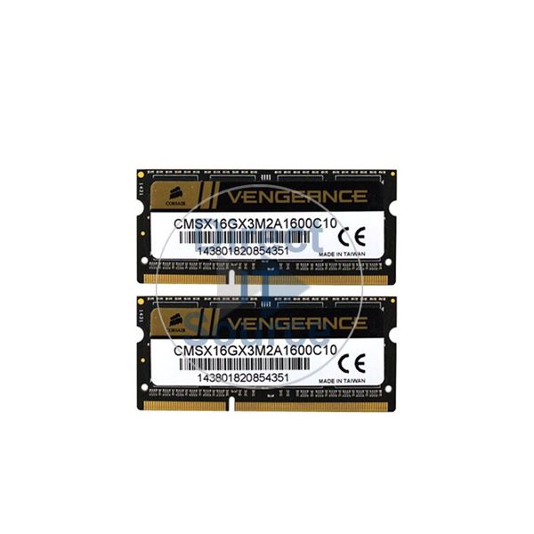 Corsair CMSX16GX3M2A1600C10 - 16GB 2x8GB DDR3 PC3-12800 Non-ECC Unbuffered 204-Pins Memory