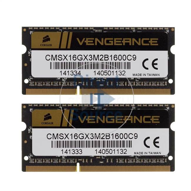 Corsair CMSX16GX3M2B1600C9 - 16GB 2x8GB DDR3 PC3-12800 Non-ECC Unbuffered 204-Pins Memory