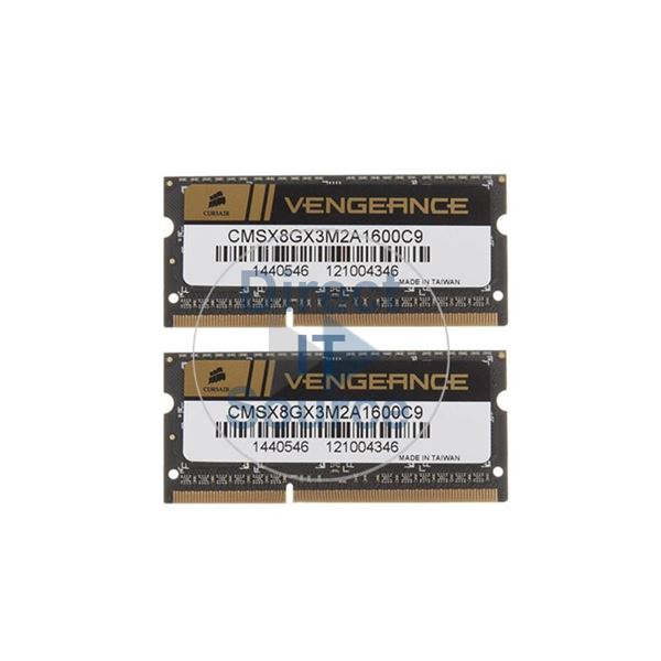 Corsair CMSX8GX3M2A1600C9 - 8GB 2x4GB DDR3 PC3-12800 Non-ECC Unbuffered 204-Pins Memory