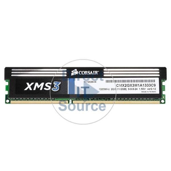 Corsair CMX2GX3M1A1333C9 - 2GB DDR3 PC3-10600 240-Pins Memory