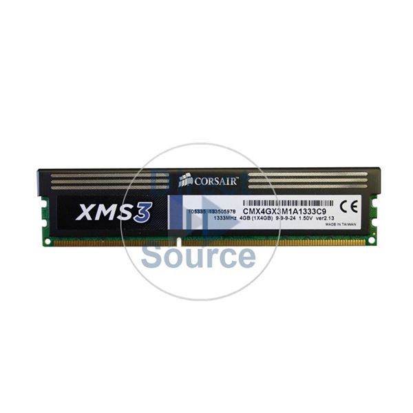 Corsair CMX4GX3M1A1333C9 - 4GB DDR3 PC3-10600 Non-ECC Unbuffered 240-Pins Memory