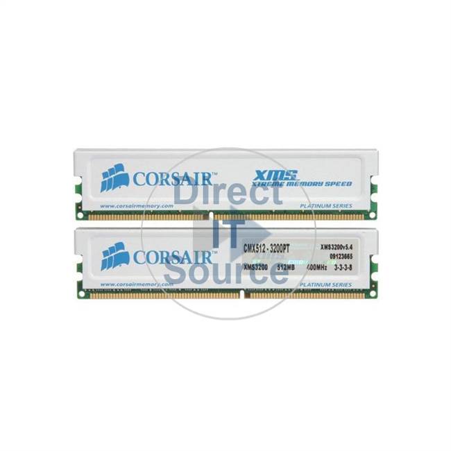 Corsair CMX512-3200PT - 512MB DDR PC-3200 Non-ECC Unbuffered 184-Pins Memory