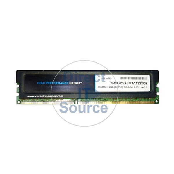 Corsair CMXG2GX3M1A1333C9 - 2GB DDR3 PC3-10600 240-Pins Memory