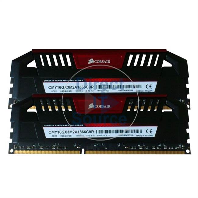 Corsair CMY16GX3M2A1866C9R - 16GB 2x8GB DDR3 PC3-14900 Non-ECC Unbuffered 240-Pins Memory