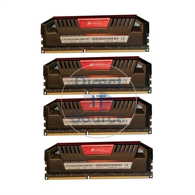 Corsair CMY32GX3M4A1600C9R - 32GB 4x8GB DDR3 PC3-12800 Non-ECC Unbuffered 240-Pins Memory