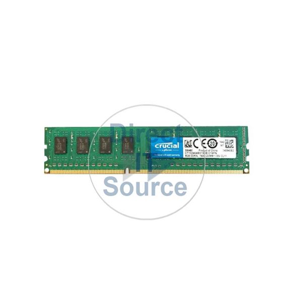 Crucial CT102464BD160B.C16FN - 8GB DDR3 PC3-12800 Non-ECC Unbuffered 240-Pins Memory