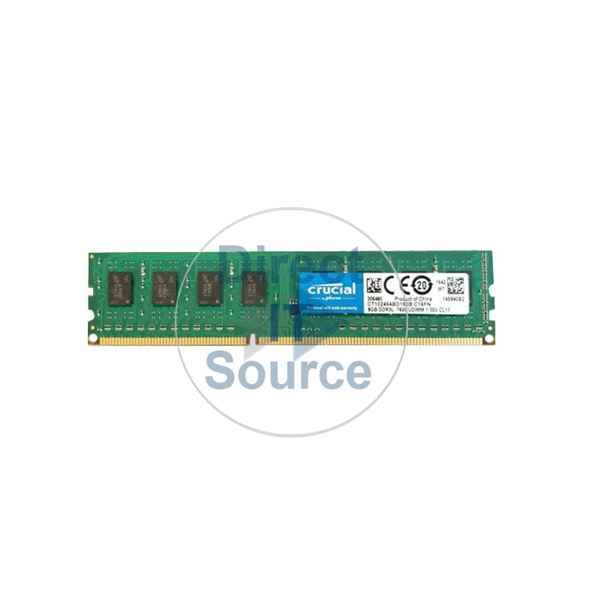 Crucial CT102464BD160B - 8GB DDR3 PC3-12800 Non-ECC Unbuffered 240-Pins Memory