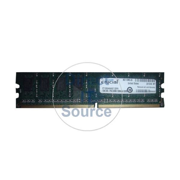 Crucial CT12864AA667.C8FH - 1GB DDR2 PC2-5300 240-Pins Memory