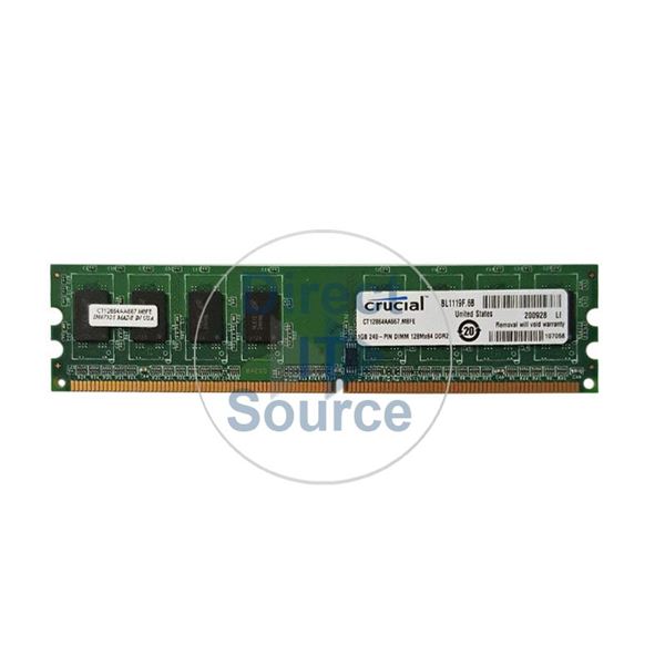 Crucial CT12864AA667.M8FE - 1GB DDR2 PC2-5300 Non-ECC Unbuffered 240-Pins Memory