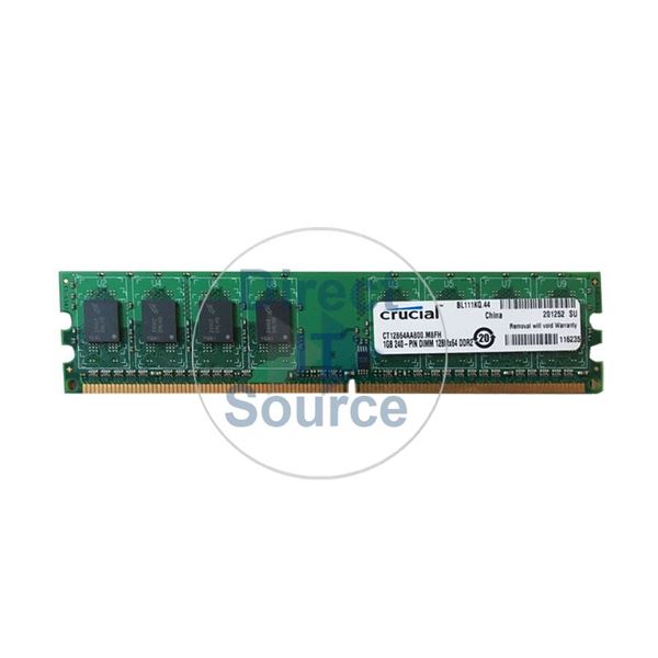Crucial CT12864AA800.M8FH - 1GB DDR2 PC2-6400 Non-ECC Unbuffered 240-Pins Memory