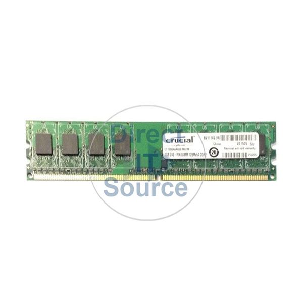 Crucial CT12864AA800.M8FM - 1GB DDR2 PC2-6400 Non-ECC Unbuffered 240-Pins Memory